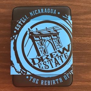 Drew Estate travel humidor with flask. Brand New